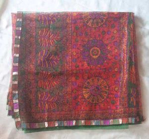 Vibrant Saree with Traditional Motifs