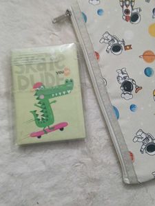 Cute Astronaut &amp; Dinosaur Pencil Case