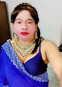 Vibrant Blue Embellished Saree