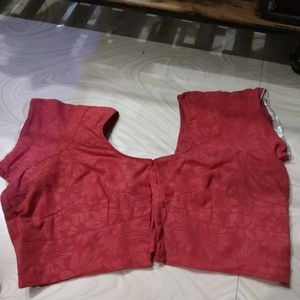 Embellished Coral Saree