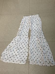 White Printed Palazzos