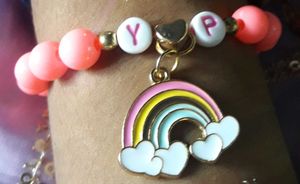 Rainbow Charm Beaded Bracelet