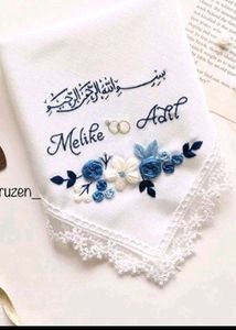 Hand Embroidered Name Hankercheif