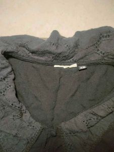 Black Crop Shirt