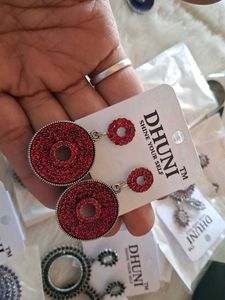 Stunning Red Stone Earrings