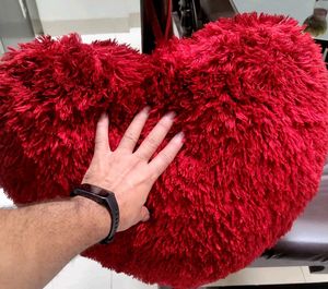 Shiny Red Heart Pillow - Gift it - BIG ONE