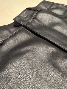 Black Faux Leather Mini Skirt