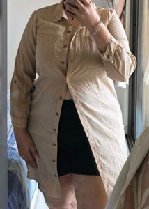 Women's Beige Shirt Dress