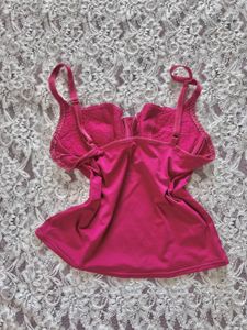 Fuchsia Embroidered Camisole Top