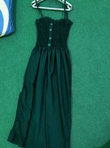 Green Sundress with White Cover-Up