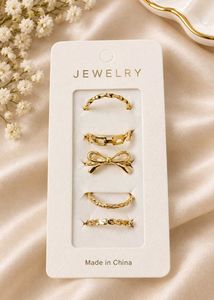 Chic Gold Ring Set