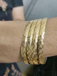 Elegant Gold Bangles Set