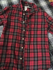 Classic Red & Black Plaid Flannel Shirt