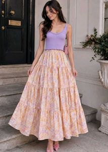Floral Tiered Skirt and Top
