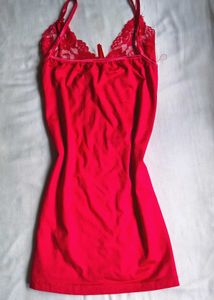 Stunning Red Lace Camisole Slip