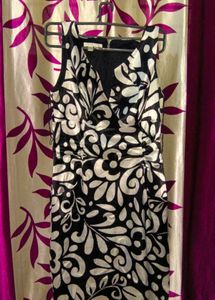 Chic Black & White Floral Dress