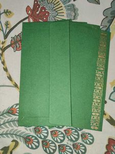 Vintage Green Envelopes with Gold Trim