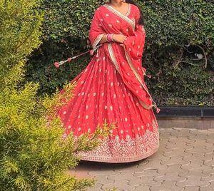Pink Silk Lehenga