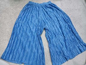 Blue Crinkle ❤️Wide Leg Palazzo Pants