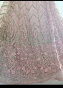 Dusty Rose Embroidered Lehenga Choli Set