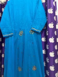 Beautiful Blue Embroidered gown