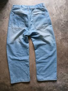 Wide Leg Light Wash Denim Jeans