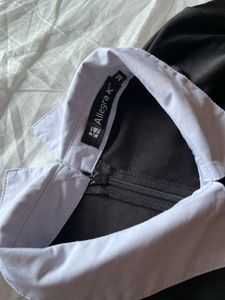 Classic Black A-line Dress with White Collar