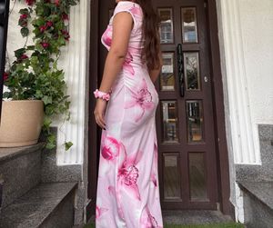 Light Pink Floral Maxi Dress