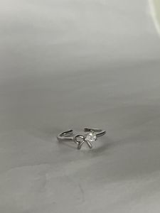 Cute Bow Ring with Crystal Accent