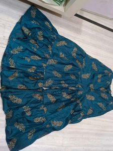 Beautiful Teal Kurta with Silver Embellishments
