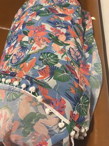 Blue Red Tropical Beachwear Sarong(tie Up skirt)