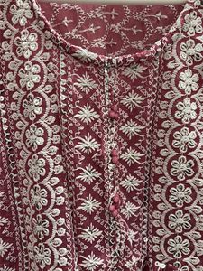 Embroidered Sequin Short Kurti