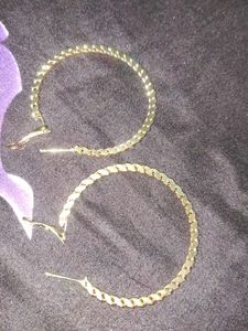 Gold Twist Hoop Earrings