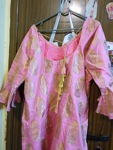 Pink Kurta Set with Pants