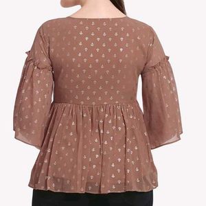 Stylish Brown Printed Kurta