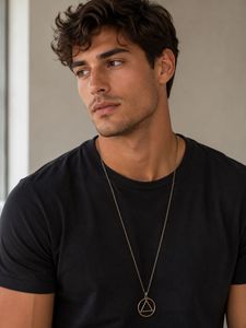 Men's Triangle Pendant Necklace