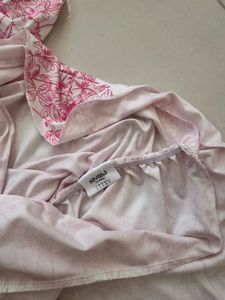 Chic Pink Floral Ruched Mini Dress