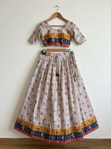 Bohemian Print Lehenga Choli Set