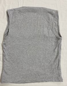 Grey Square Neck Crop Tank Top