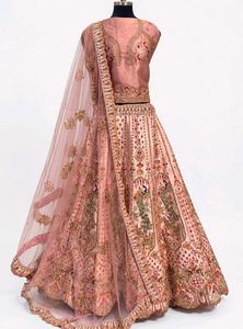 Beautiful Peach unstitched Lehenga Cho