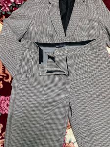 luxurious Chic Houndstooth Blazer &amp; Pants Set