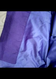 Elegant Lavender Saree with Silver Border