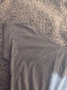 Comfy Grey Off Shoulder Sleeve Top