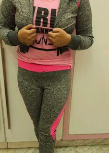Gray & Pink Activewear Set