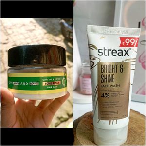 Hair Mask & face wash combo