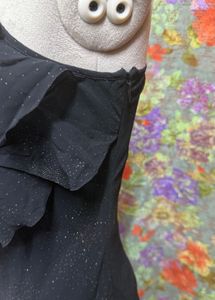 Chic Black Ruffled Mini Dress
