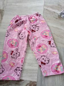Cute Pink Fluffy Pajama Pants