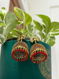 Peacock Jhumka Earrings