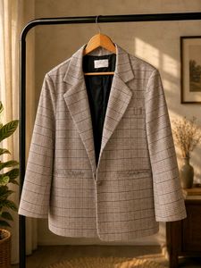 Korean Imported Checked Blazer