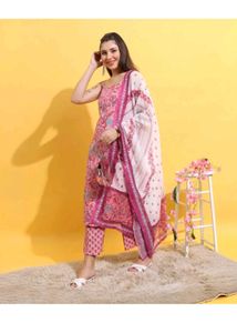 Floral Print Kurta Set with Dupatta
